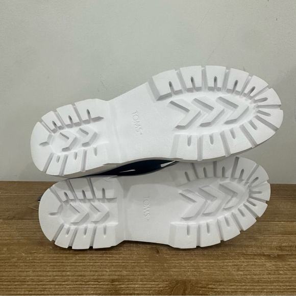 Toms Womens Alpargata Combat Black Leather Tie Dye Size 7 New - Picture 10 of 11